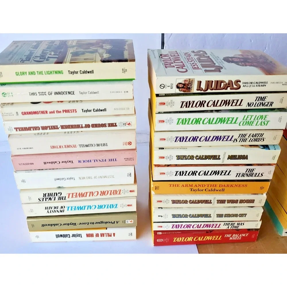 Lot of 35 Taylor Caldwell Vintage Paperback Historical Romance Books NOS